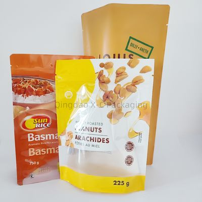 kupować Bez BPA stojące torby z zamkiem zamkniętym Eco Friendly Ziplock Stand Up Wielokrotnie używalne torby żywnościowe online manufacture
