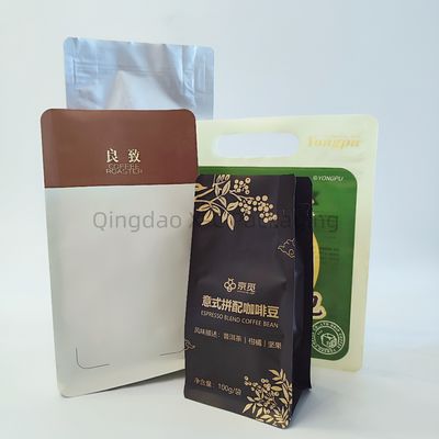 kupować Zawieszenie do kawy 8 Side Seal Bag Plastic Self Seal Gusset Standing Pocket Flat Bottom online manufacture