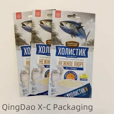 Aluminiowa folia z ponownie zamkniętym dnem, plastikowy worek z jedzeniem dla zwierząt domowych dla kotów i psów