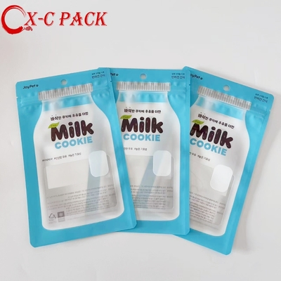 Niestandardowa, wielokrotnego użytku, trzystronnie zgrzewana, odporna na wilgoć torba do pakowania karmy dla zwierząt domowych z folii aluminiowej z zamkiem błyskawicznym, z nadrukiem cyfrowym, na przysmaki dla psów